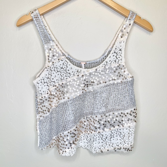 FP | Itsy Bitsy Glitzy Sequin Cropped Tank Top - Picture 4 of 16
